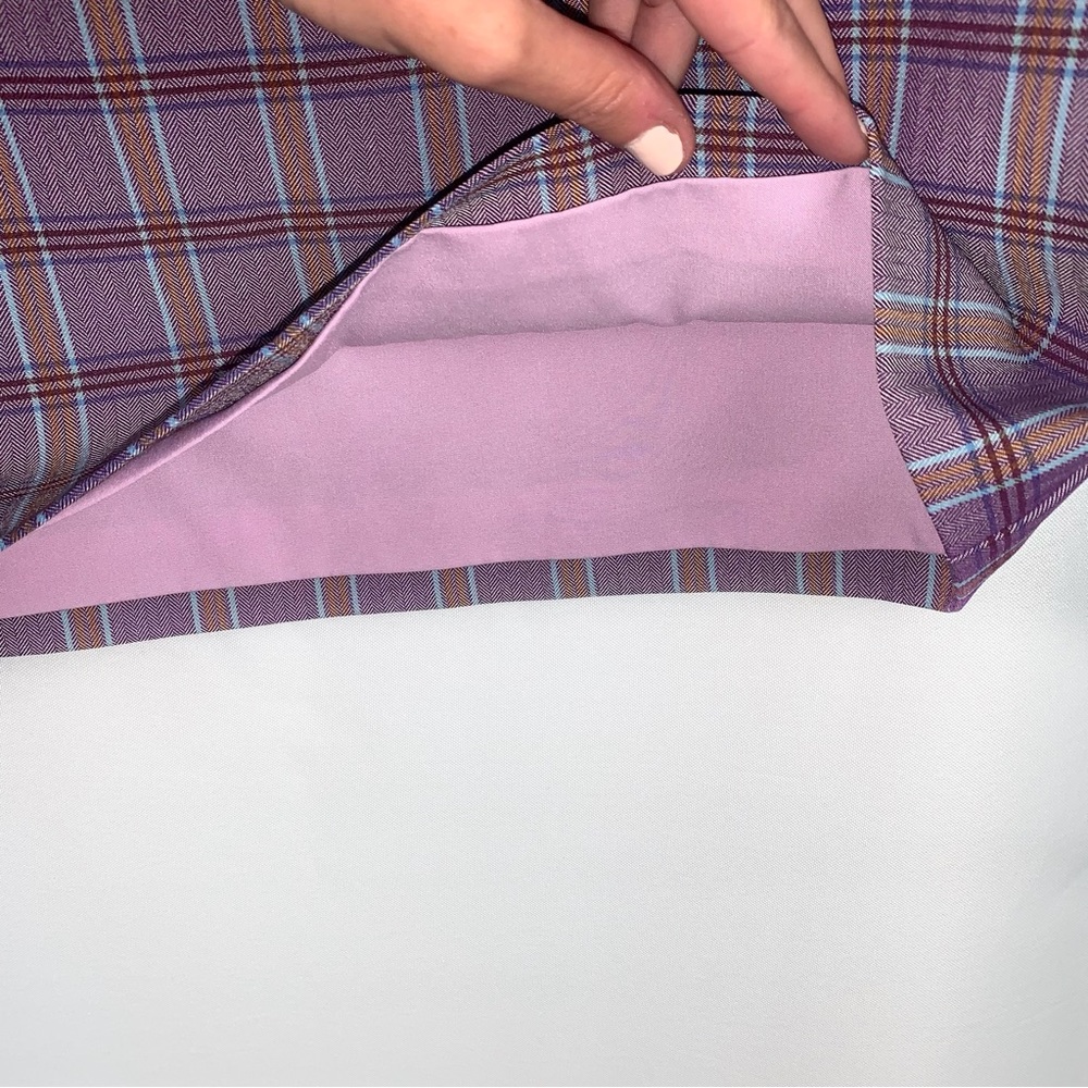 ASOS Purple Checkered Plaid Mini Skirt - Picture 4 of 9